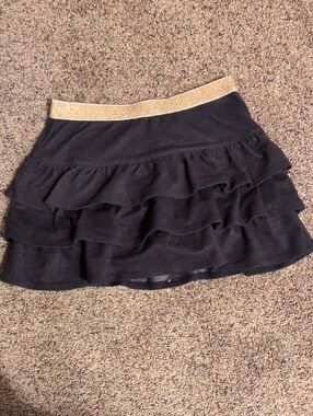 Black Skort with Ruffels And A Gold Waistband 💛🖤